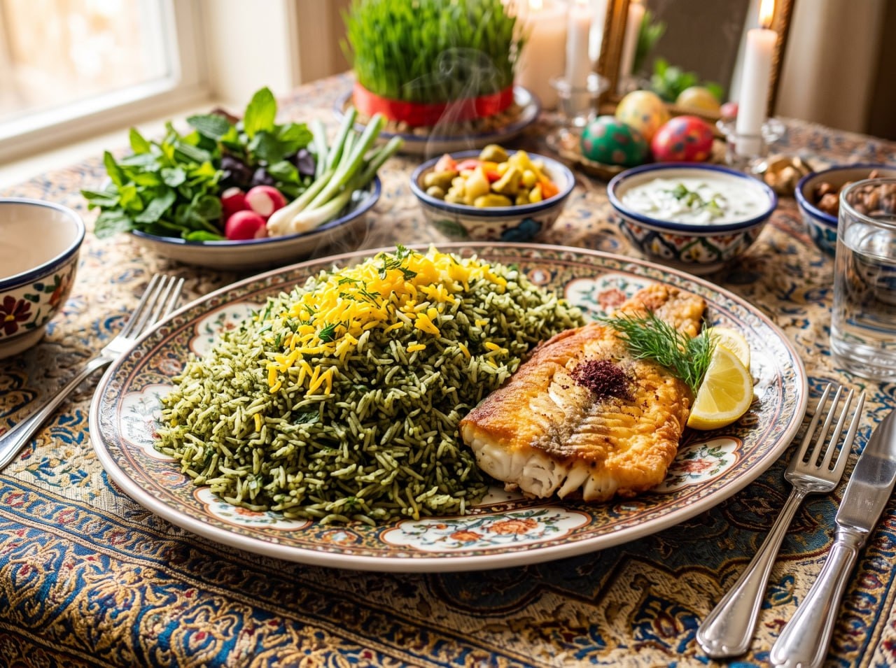 طرز تهیه سبزی پلو با ماهی شب عید؛ نسبت دقیق سبزی و ماهی سرخ‌کرده بی‌بو